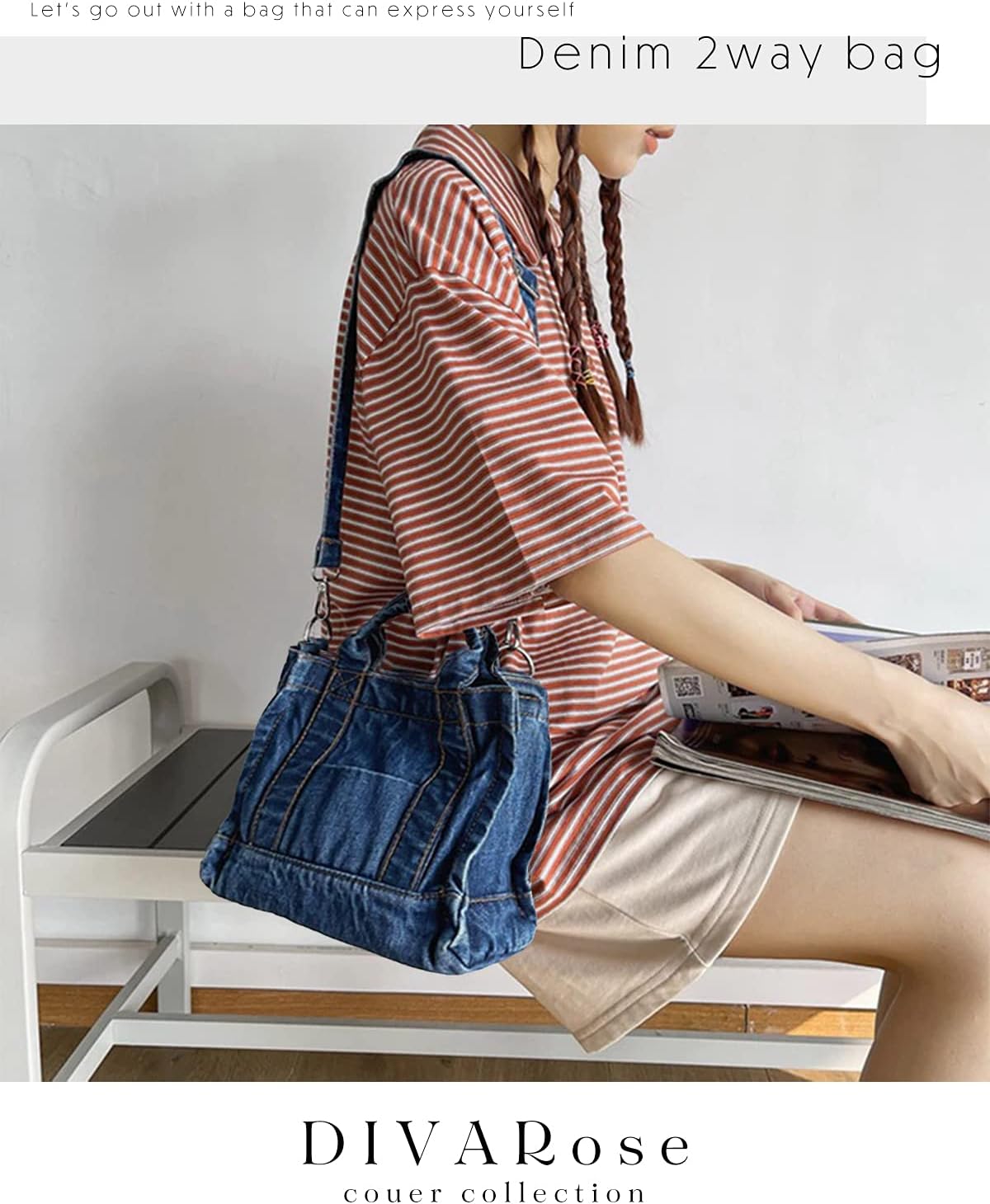 ミニ トートバッグ レディース ショルダーバッグ 2way デニム 軽い マザーズバッグ 通勤 通学 バッグ