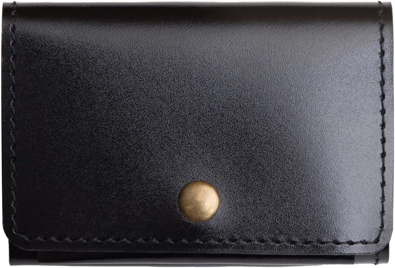 ミニ財布 財布 メンズ コンパクト 【雑誌掲載】 小さい財布 コンパクト財布 本革 1 (ブラック)